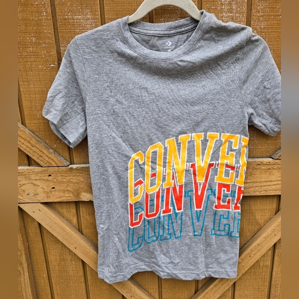 Converse Kids Gray T-Shirt with Colorful Print